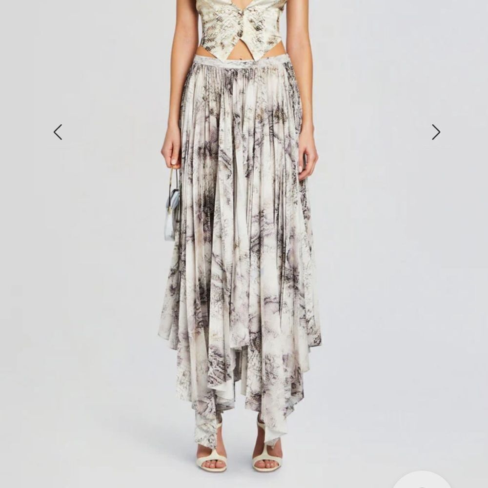 NWT Retrofete Traci skirt vintage snake print maxi dress $698 Sz XS